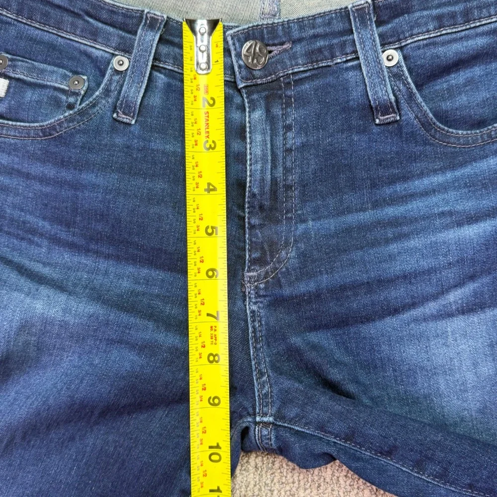 AG Adriano Goldschmied The Prima Crop Mid-Rise Cigarette Jeans Womens 28 Blue
